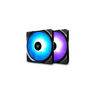 DeepCool RF140 - ventola RGB da 140 mm, PWM, silenziosa e ad alte prestazioni (2 in 1), controllabile dalla scheda madre o dal software di controllo