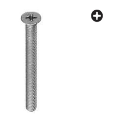 6 VITI PER METALLO, TESTA PIANA SVASATA CON IMPRONTA A CROCE - ACCIAIO INOX 6X40MM - Oreca