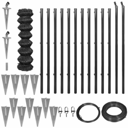 Set Rete di Recinzione con Picchetti 1,5x25 m Grigia características