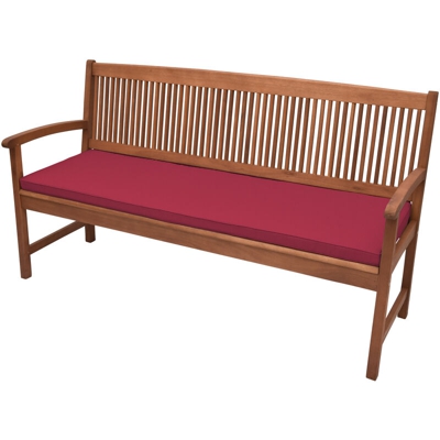 Beautissu Cuscino per panche Base BK Comodo e Versatile per panchine da Giardino Balcone terrazza Rosso, 100x48x5 cm