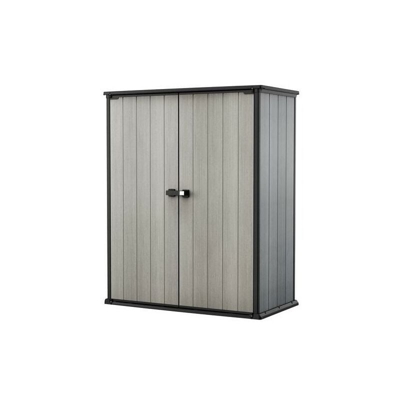 Casetta Porta attrezzi High Store grigio effetto legno naturale