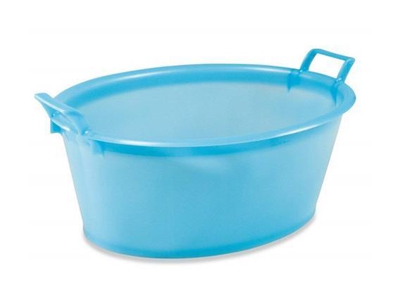 Bacinella ovale in Pvc azzurra con manici cm 50