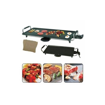 Tradeshop - TEPPANYAKI XL GRIGLIA PIASTRA CON RIVESTIMENTO ANTIADERENTE TAVOLO RISCALDANTE