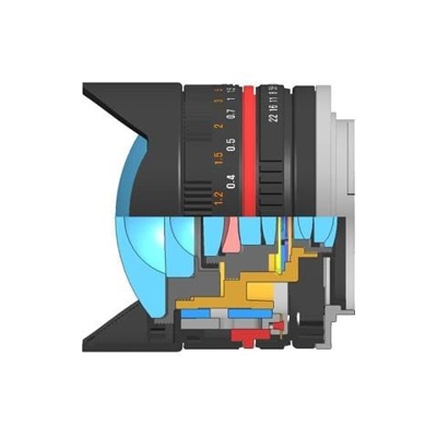 Obiettivo Samy. SY8SAB 8MM F2.8 Samun. NX