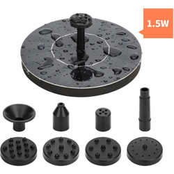 Asupermall - Pompa per fontana solare rotonda con 6 ugelli características