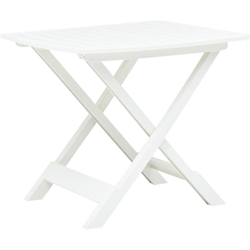 Tavolo da Giardino Pieghevole 79x72x70 cm Plastica Bianco - Bianco - Vidaxl en oferta