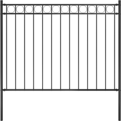 Recinzione da Giardino in Acciaio 1,7x1,2 m Nera - Nero - Youthup en oferta