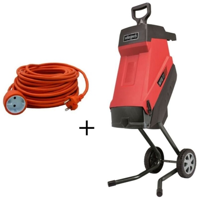 Biotrituratore Elettrico A Lame Da Giardino 2400W Gs45 + Prolunga 20 Mt