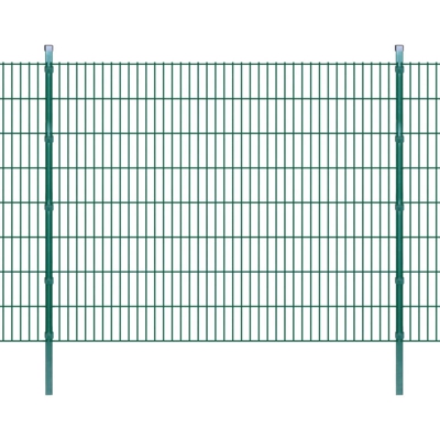 Pannello di recinzione 2D giardino con paletti 2008x1630 mm 2m Verde - Verde - Youthup