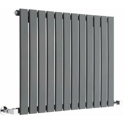 Hudson Reed Delta Radiatore Termoarredo di Design Orizzontale Moderno - Termosifone con Finitura In Antracite - Pannelli Piatti - 635 x 840mm - 751