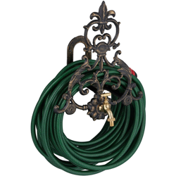 Supporto Porta Tubo con Pratico Rubinetto, Design Vintage, in Ferro, HxLxP: 38,5 x 32,5 x 23 cm ca., Nero-Oro en oferta