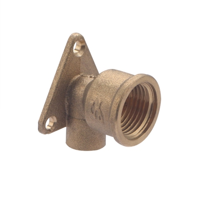 Raccordo a gomito in ferro/rame con flangia, ø12, F15x21 NOYON & THIEBAULT