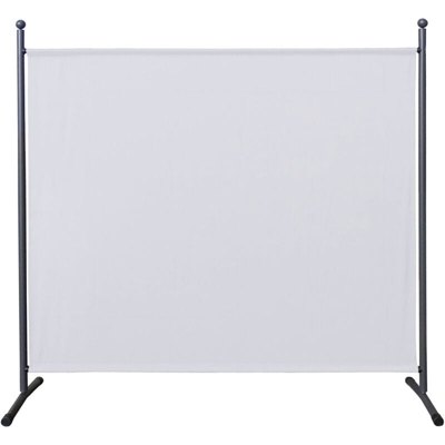 Paravento da Giardino 180 x 178 cm Divisorio in Tessuto Protezione della Privacy Bianca