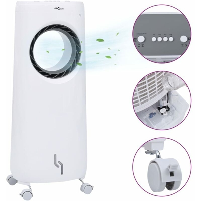 Climatizzatore Portatile 2-in-1 con Umidificatore 80 W - Bianco - Vidaxl