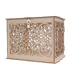 Scatola di carte regalo di nozze fai da te Salvadanaio in legno con serratura Forniture per decorazioni di nozze adorabili per la festa di compleanno precio