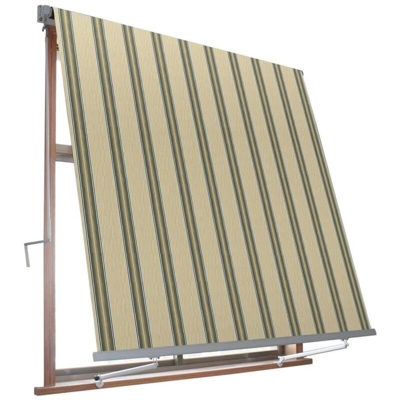 Tenda Sole Caduta 2,5X2,5 Mt Senza Cassonetto Bracci Beige Verde Balcone 683