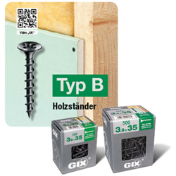 vite parete divisoria a secco 'GIX Tipo B' 45 x 3,9 mm - 300 pezzi - Spax precio