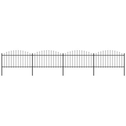 Recinzione Giardino Punta A Lancia (1,25-1,5) x3,4m Acciaio Nero características
