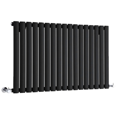Hudson Reed Revive Radiatore Termoarredo di Design Orizzontale Moderno - Termosifone con Finitura Opaca Nera - Design a Colonna - 635 x 826mm - 836W