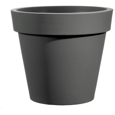 Vaso rotondo in resina 'Easy' 35 cm. Antracite