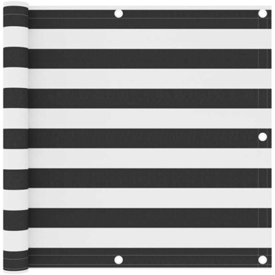 Paravento Balcone Antracite e Bianco 90x400cm in Tessuto Oxford - Multicolore - Vidaxl