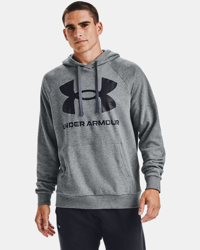 Felpa con cappuccio UA Rival Fleece Big Logo da uomo características