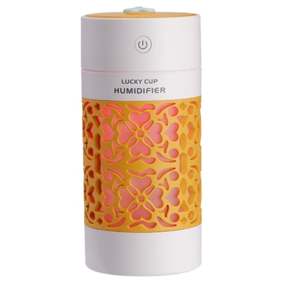 Triple illuminazione notturna fan fortunato umidificatore tazza gialla