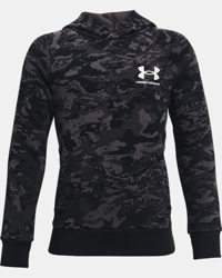 Felpa con cappuccio UA Rival Fleece ABC Camo da ragazzo características