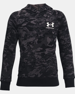 Felpa con cappuccio UA Rival Fleece ABC Camo da ragazzo