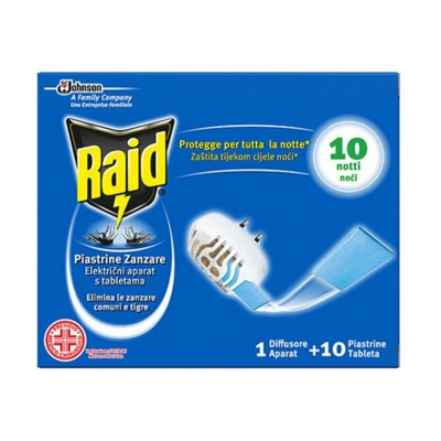 DIFFUSORE ELETTRICO + 10 PIASTRINE - Raid