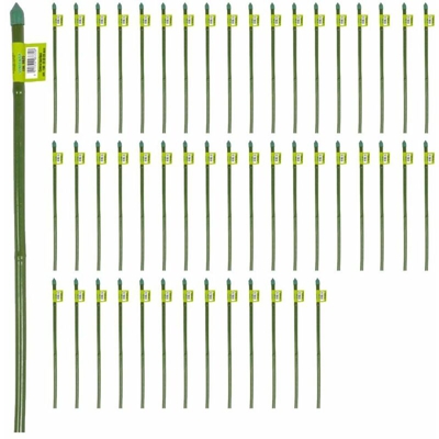 Verdemax 50 tutori in bamboo plastificato ciascuno h 150 cm x 12-14 mm