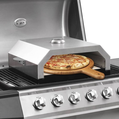 Forno Pizza con Piastra Ceramica per Barbecue a Gas e Carbone - Multicolore - Vidaxl