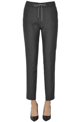 Wool slim fit trousers