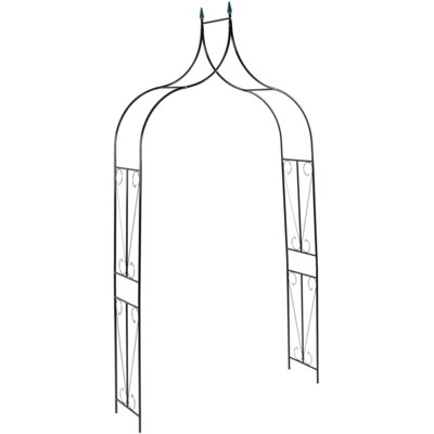 Arco da Giardino Verde Scuro 120x38x258 cm in Ferro - Verde - Vidaxl