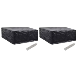 vidaXL Coperture Arredi Giardino in Polyrattan 8 Occhielli 2pz 260x260x90 cm - Nero características