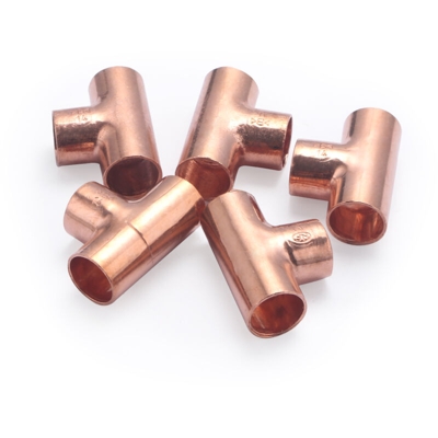 Raccordo a T in rame a saldare, femmina, uguale, ø14, 5 pezzi - Noyon&thiebault