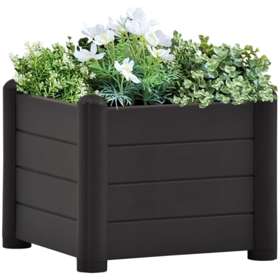 Letto Rialzato da Giardino in PP Antracite 43x43x35 cm - Antracite - Vidaxl