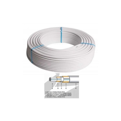 TUBO MULTISTRATO AL/PEX PVC NUDO A NORMA, vendita al metro 20x2mm