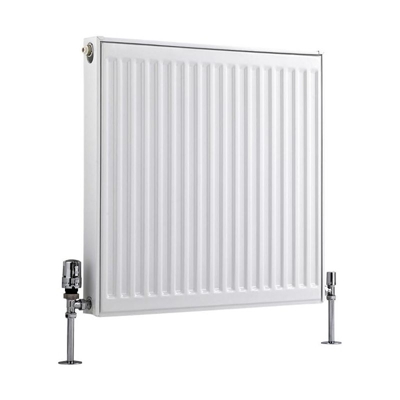 Hudson Reed Eco Radiatore Termoarredo a Piastra Type 11 - Termosifone Convettore Bianco - 669W - 600 x 600mm - Riscaldamento ad Acqua Calda