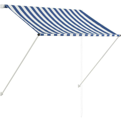 vidaXL Tenda da Sole Retrattile 150x150 cm Blu e Bianco - Multicolore características