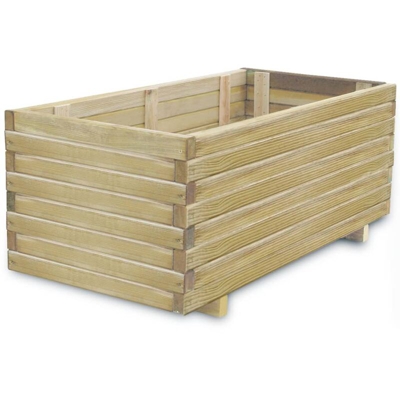 YOUTHUP Letto Rialzato 100x50x40 cm in Legno Rettangolare - Beige