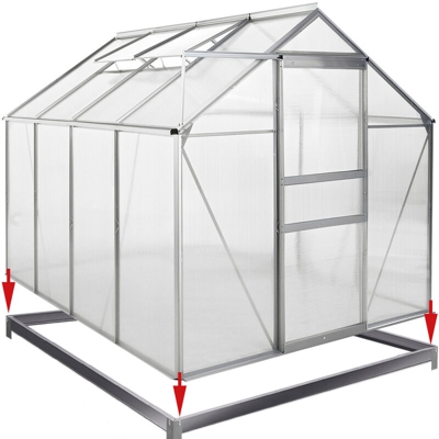 Deuba - Base per serra in acciaio zincato M3: 250x190cm (de)