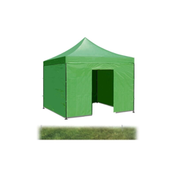 Gazebo pieghevole impermeabile in alluminio 3x3m con teli laterali/copertura Verde en oferta