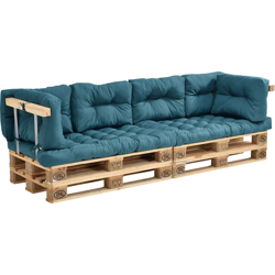 Cuscini per palette - a 8 pezzi - cuscino sedile + cuscino schienale [turchese] divano a palette adatto per dentro e fuori en oferta