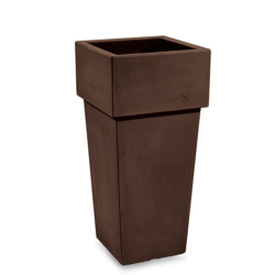 Cache pot quadrato in resina "Gemini" h. 100 cm. Bronzo en oferta