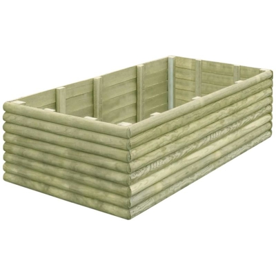 Letto Rialzato 150x106x48 cm Legno di Pino Impregnato 19 mm