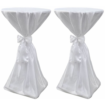 Copritavolo Bianco 60 cm con Fettuccia 2 pezzi - Bianco