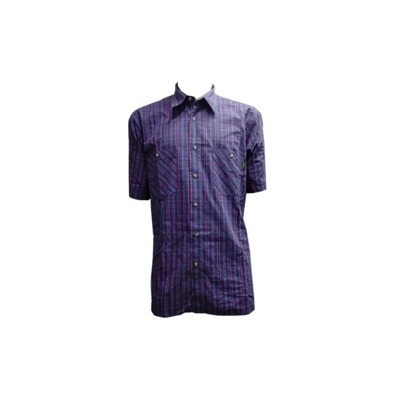 Camicia da lavoro maniche corte Atlantic quadri blu/rosso (XL) - Utility Diadora