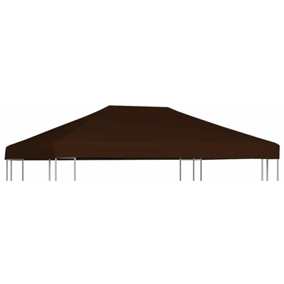 Copertura Superiore per Gazebo 310 g/m² 3x4 m Marrone - Marrone - Vidaxl