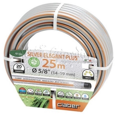 Tubo irrigazione silver elegant plus claber 9126 diametro 5/8” metri 25 (14-19 mm)